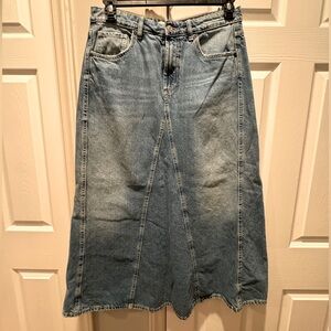 Zara Denim Maxi Skirt